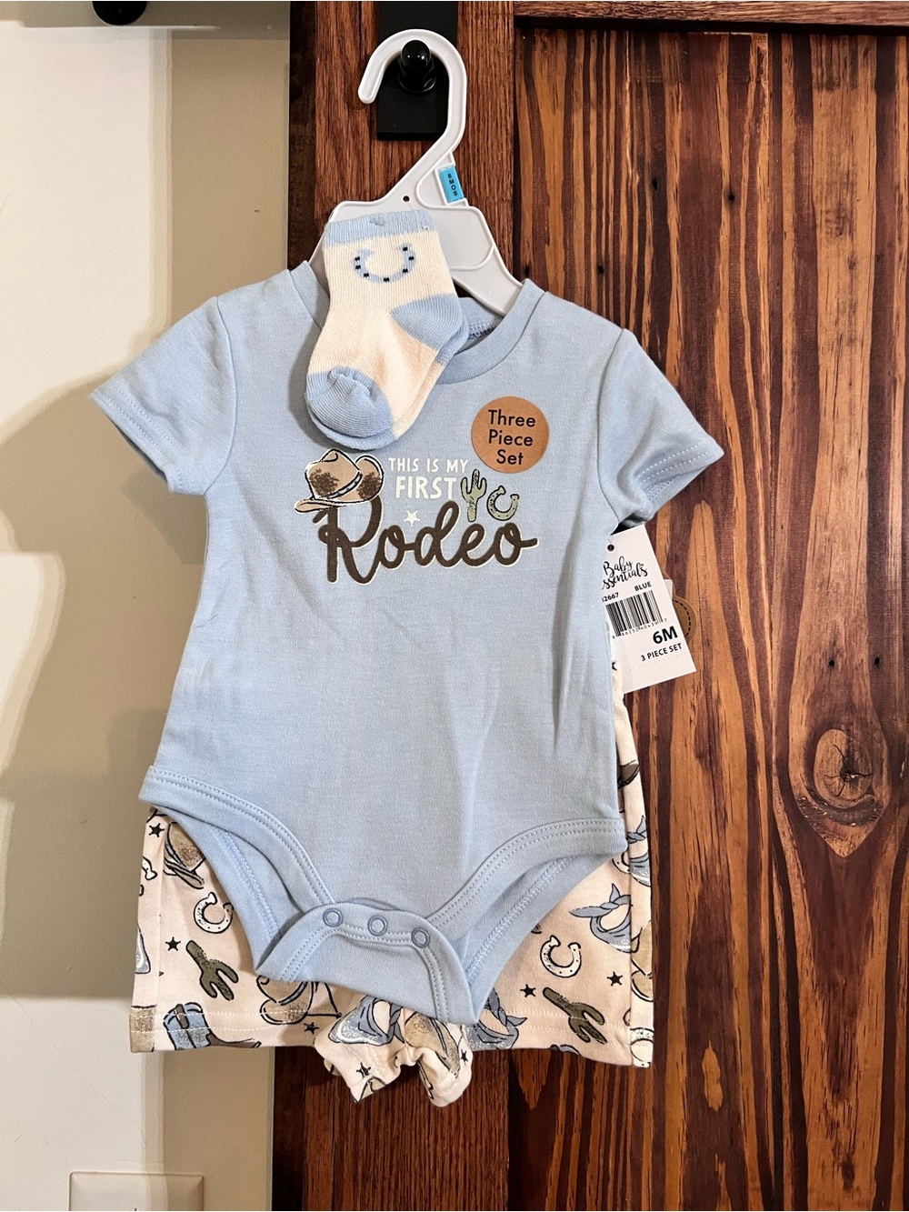 Baby Essentials "My First Rodeo" Light Blue Set
